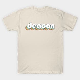 Deacon - Retro Rainbow Typography Faded Style T-Shirt